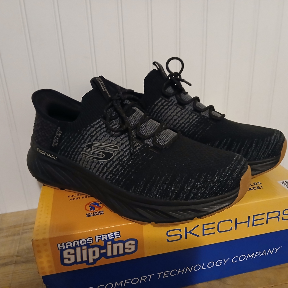 Skechers Slip Ins Black Athletic Shoes